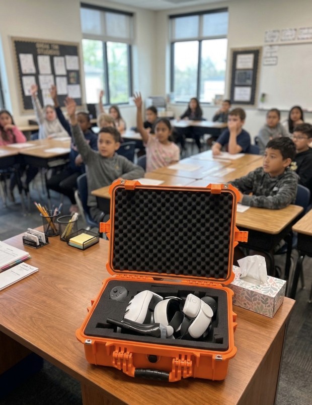 Kids in a classroom learning with Triad