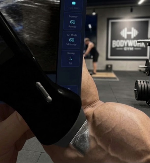 Athlete using Triad to track training